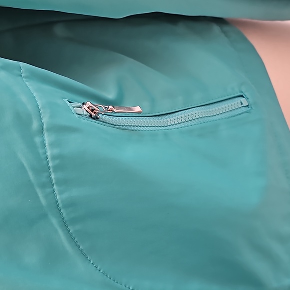 Chicos Turqoise front zip jacket L EUC - Picture 6 of 12